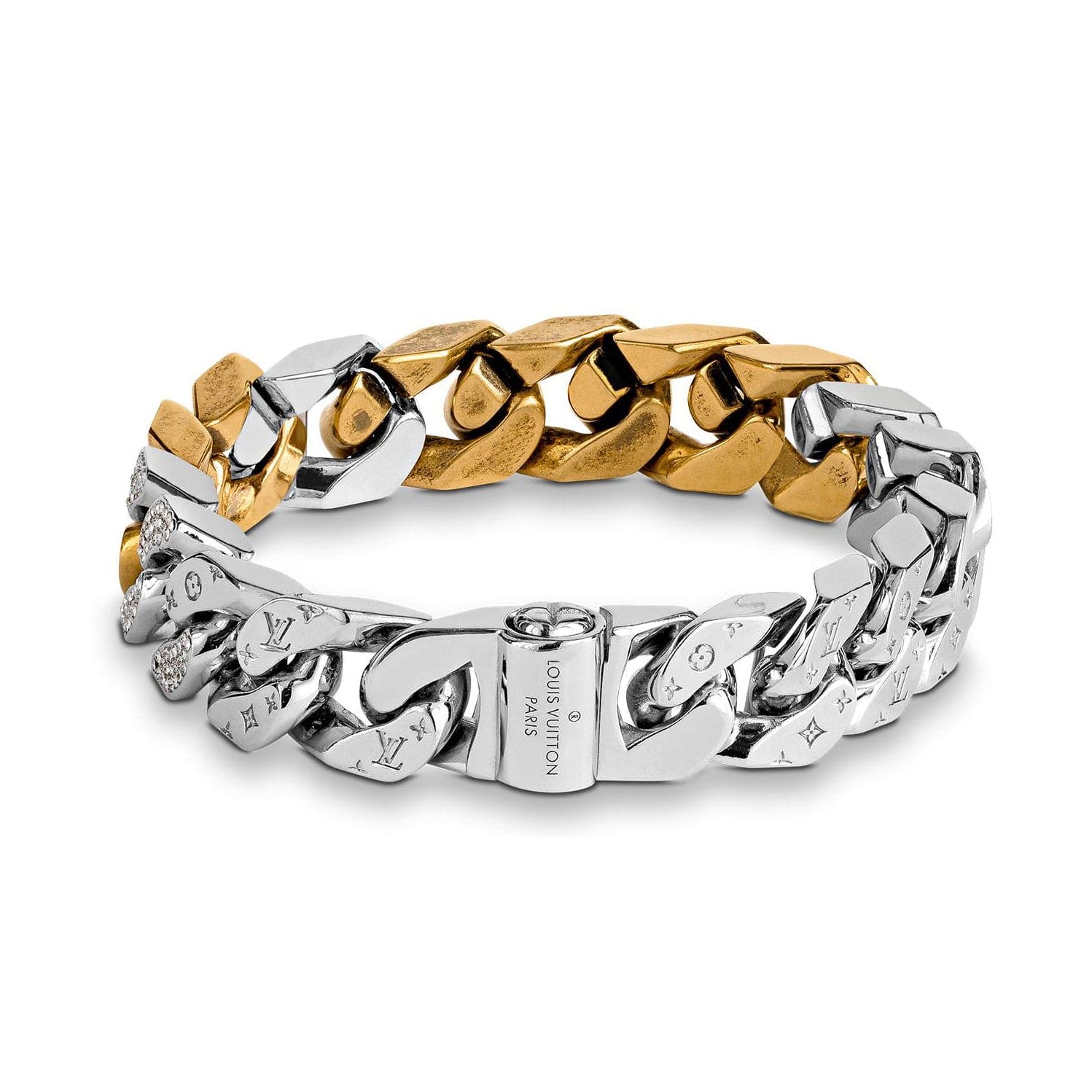 18K Louis Vuitton Monochain Soapy Bracelet