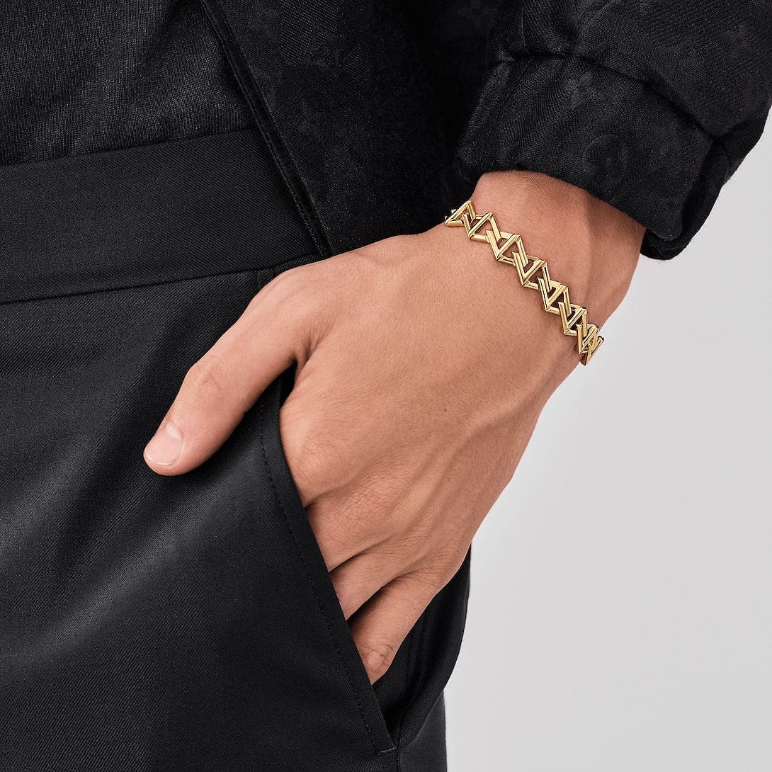18K Louis Vuitton Volt Curb Chain Large Bracelet