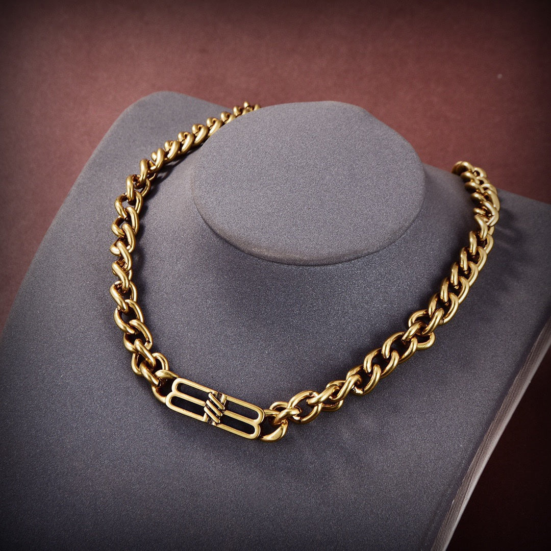 18K Balenciaga Icon Chain Necklace
