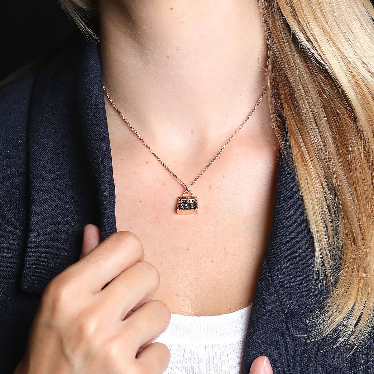 18K Amulettes Kelly Black Diamonds Hermes Necklace