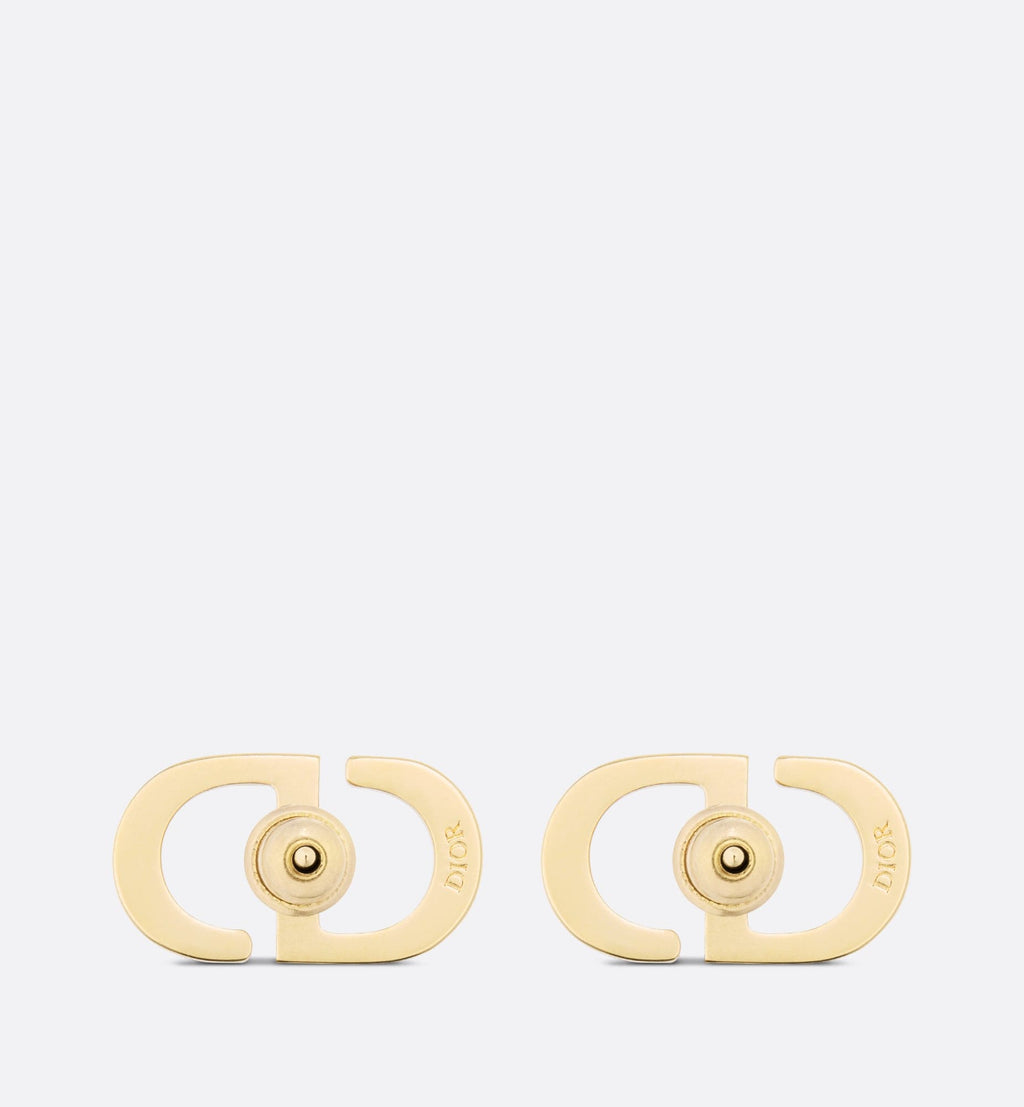 18K Petit Dior Stud Fuchsia Crystals Earrings