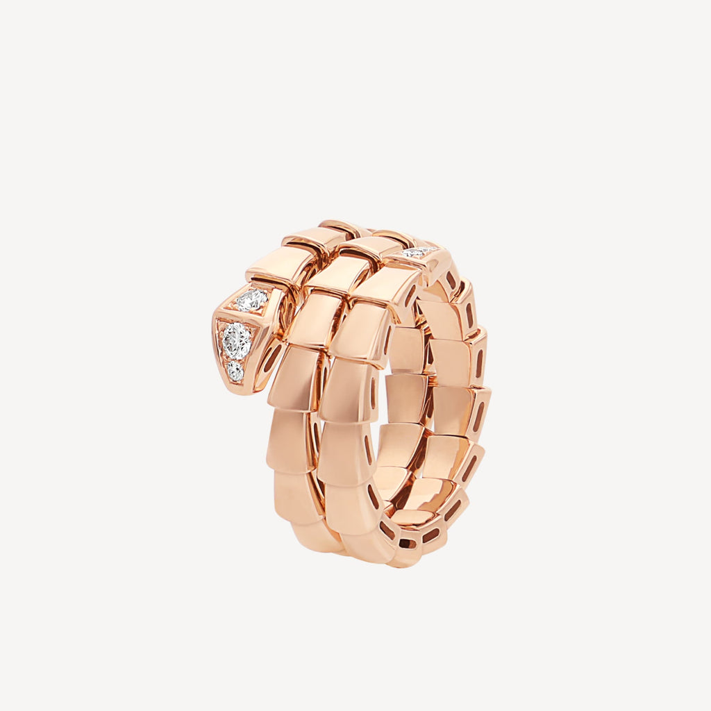 18K BVLGARI Serpenti Viper Demi Diamond Ring