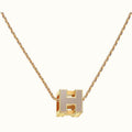 18K Cage D'H Hermes Grey Necklace