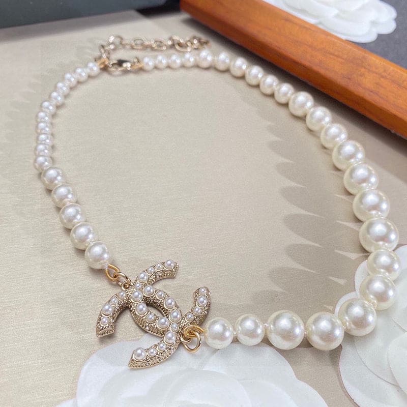18K  Chanel 100TH ANNIVERSARY Pearl Chain Necklace