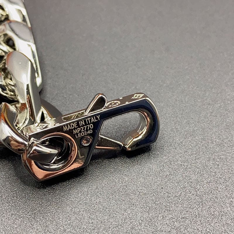 18K Louis Vuitton Monogram Logo Chain Bracelet