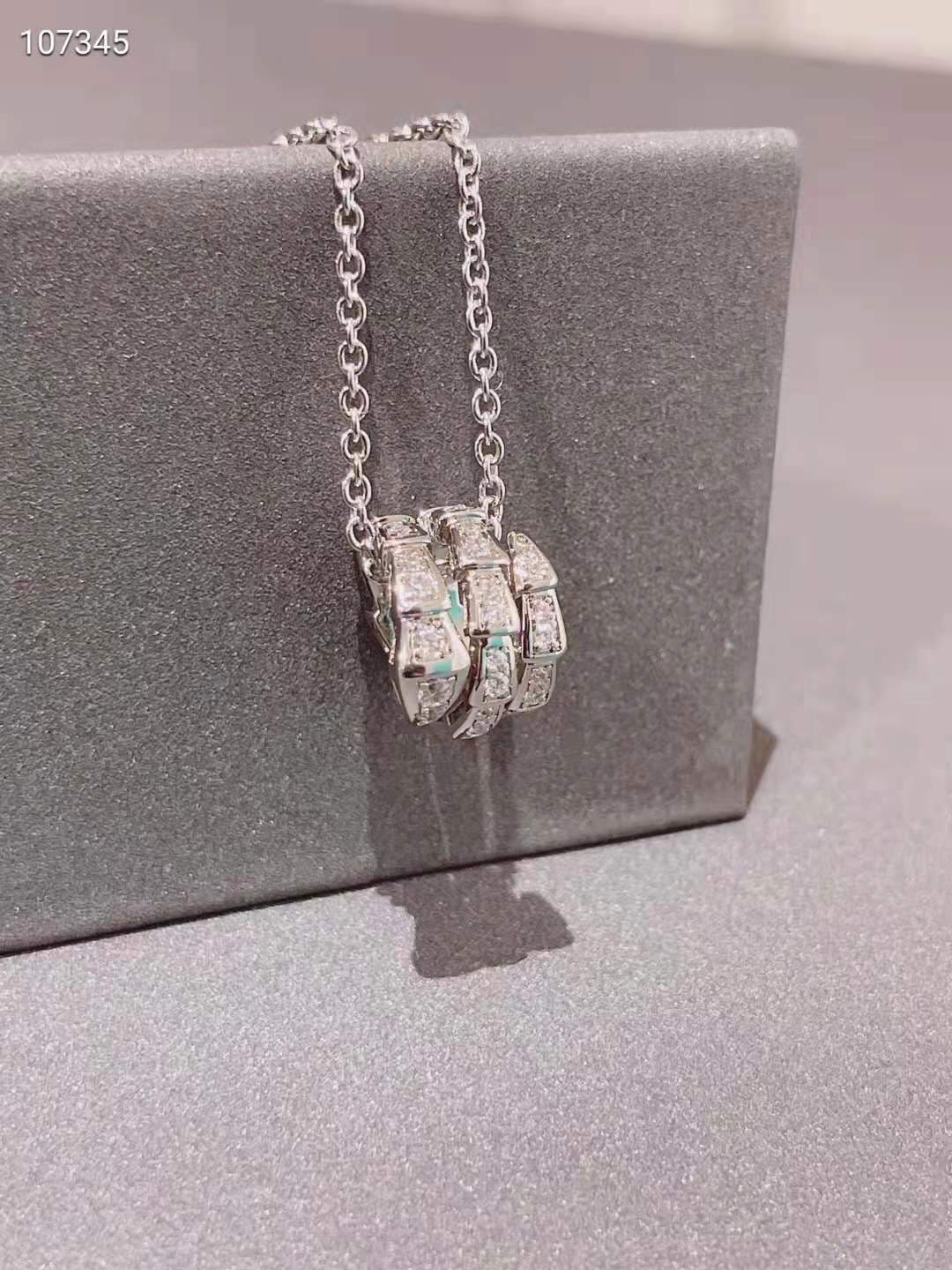18K BVLGARI Serpenti Viper Pave Diamonds Necklace