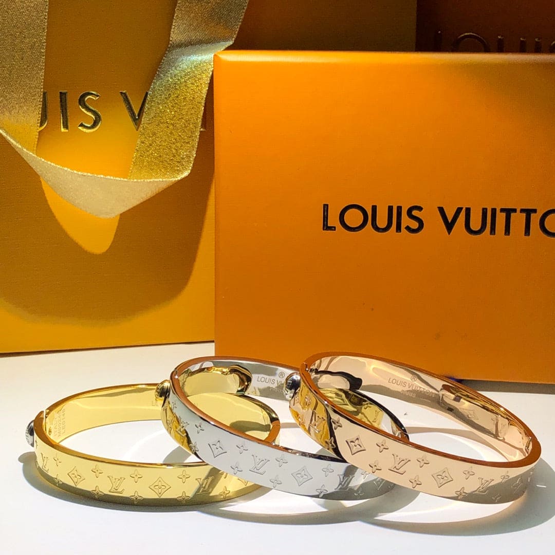 18K Louis Vuitton Nanogram Cuff Bracelet