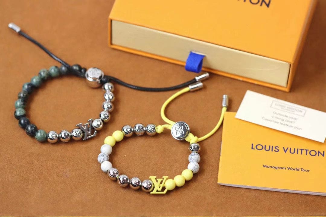 18K Louis Vuitton Monogram Beads Yellow Bracelet