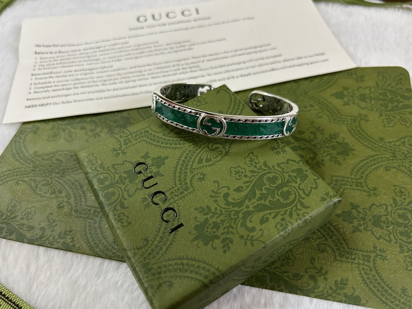 Double Gucci Interlocking Gucci Bangle Bracelet