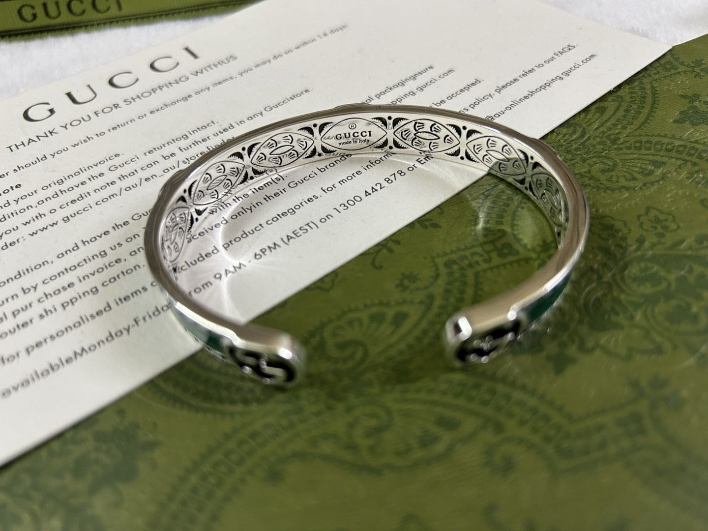 Double Gucci Interlocking Gucci Bangle Bracelet