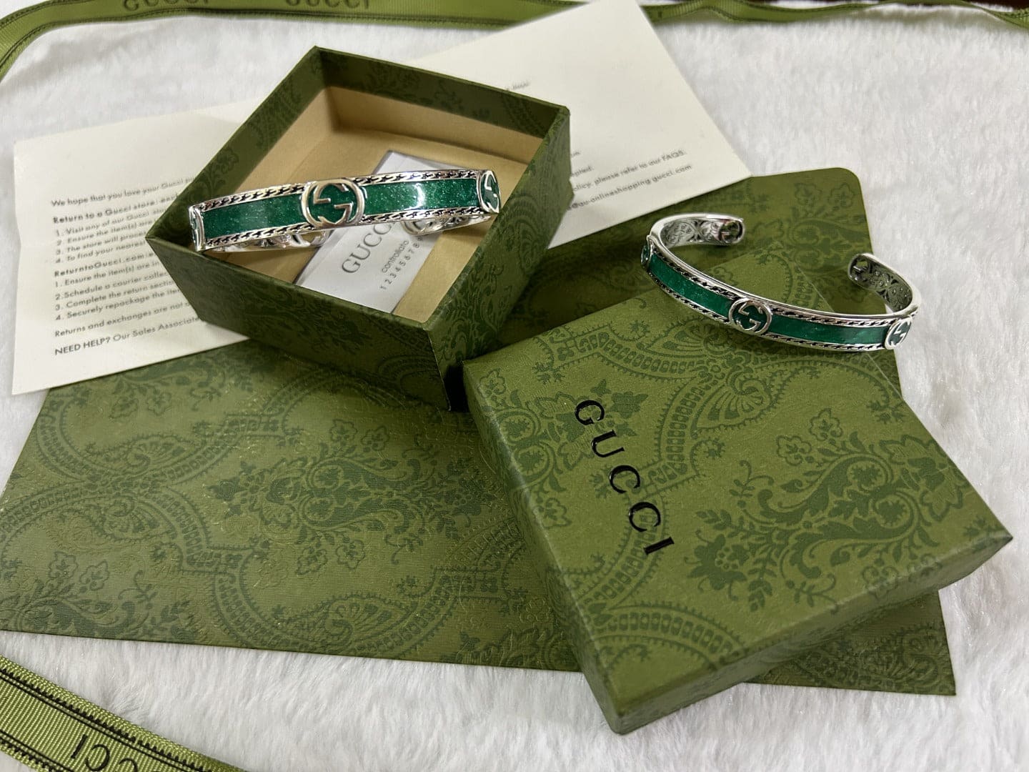 Double Gucci Interlocking Gucci Bangle Bracelet