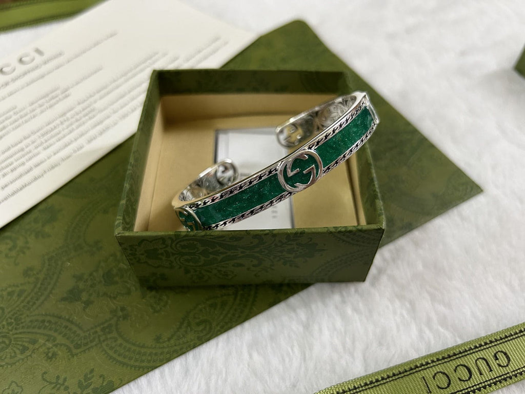 Double Gucci Interlocking Gucci Bangle Bracelet