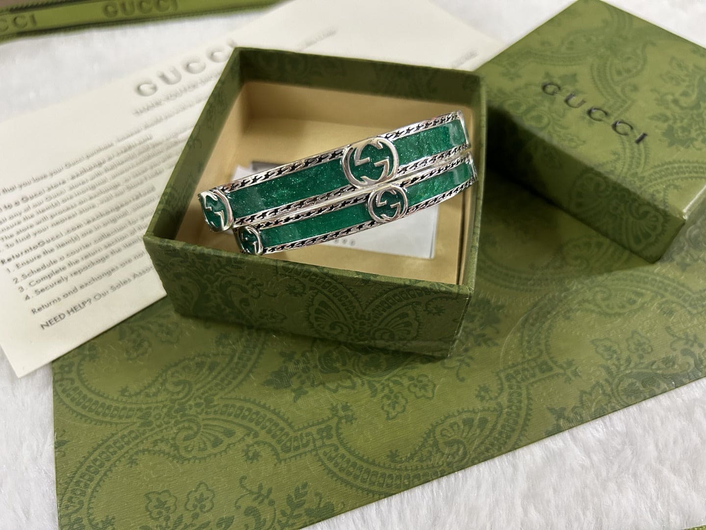 Double Gucci Interlocking Gucci Bangle Bracelet