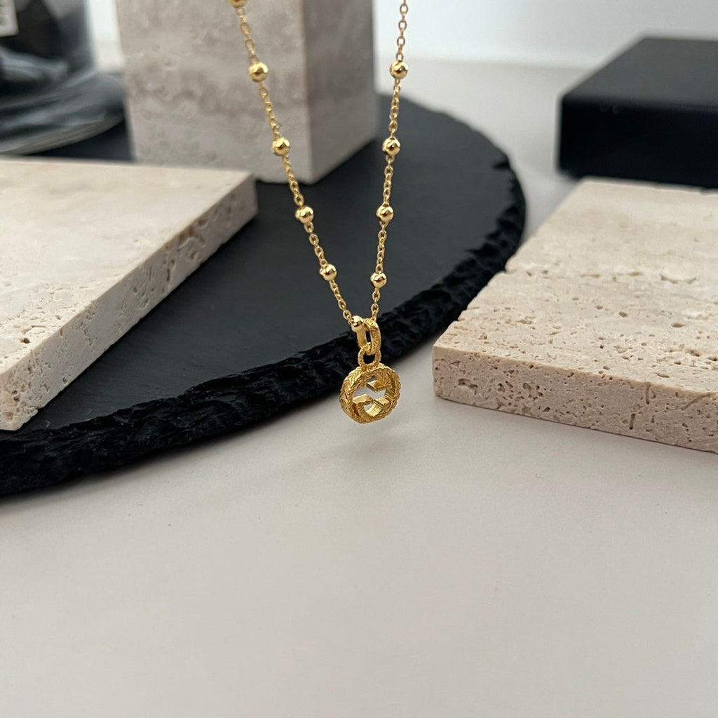 18K Double Gucci Interlocking Gucci Necklace