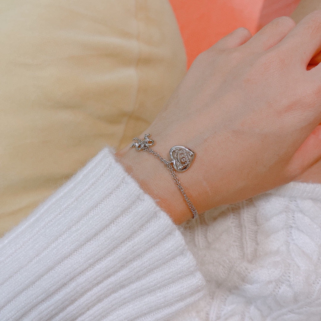 18K Tiffany Heart Tag Key Bracelet