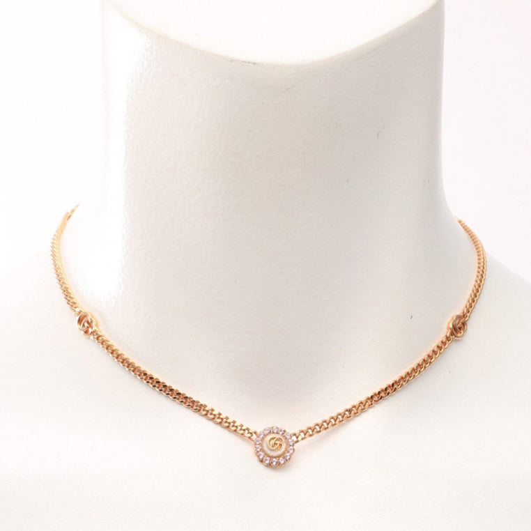 18K Double Gucci Flower Necklace