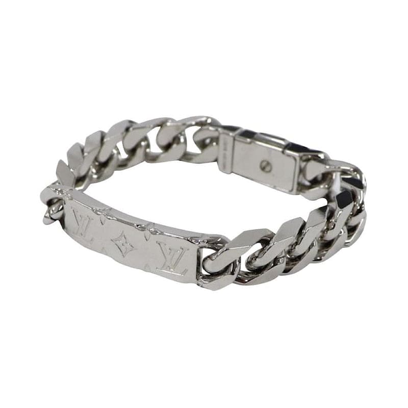 18K Louis Vuitton Monogram Logo Chain Bracelet