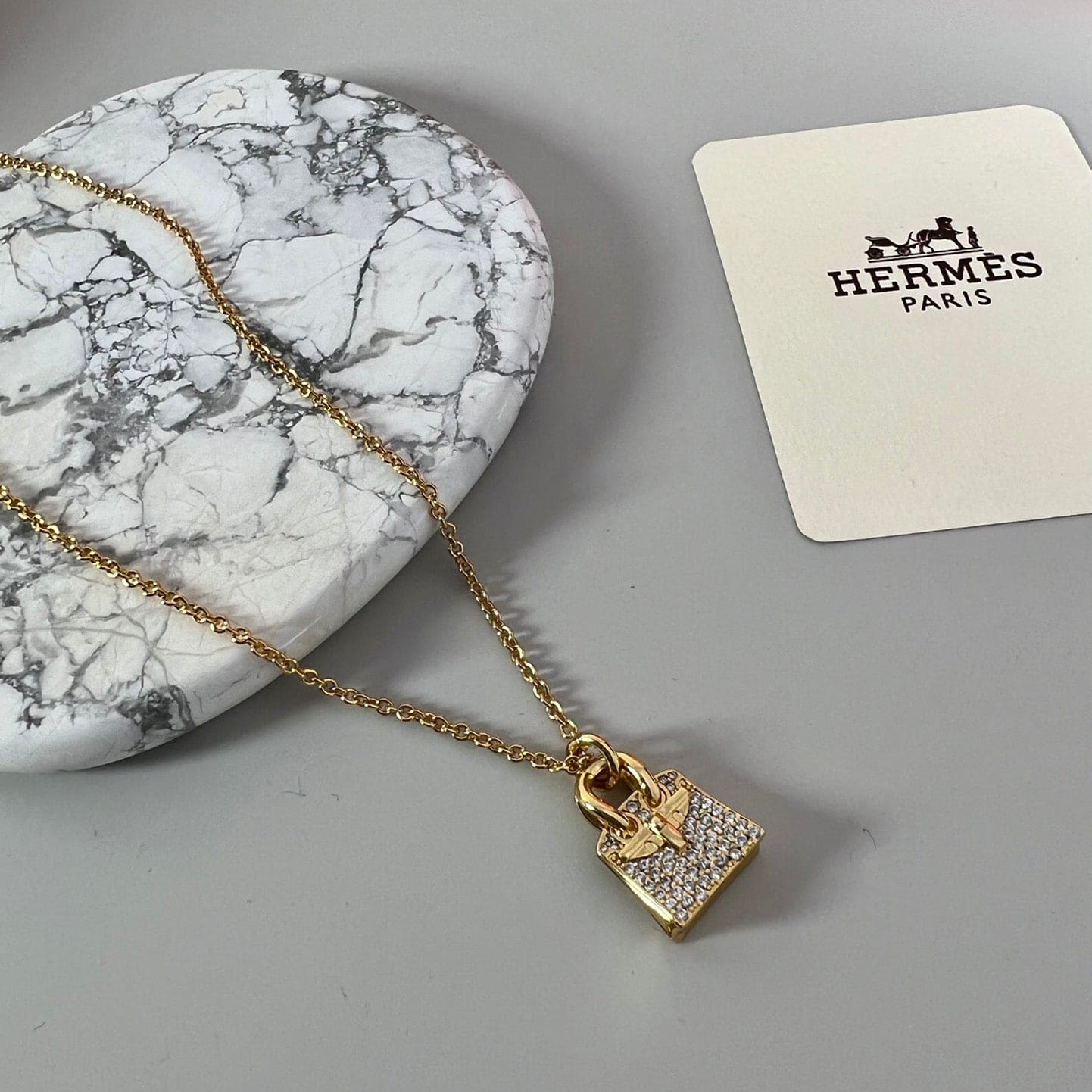 18K Amulettes Birkin Pendant Hermes Necklace