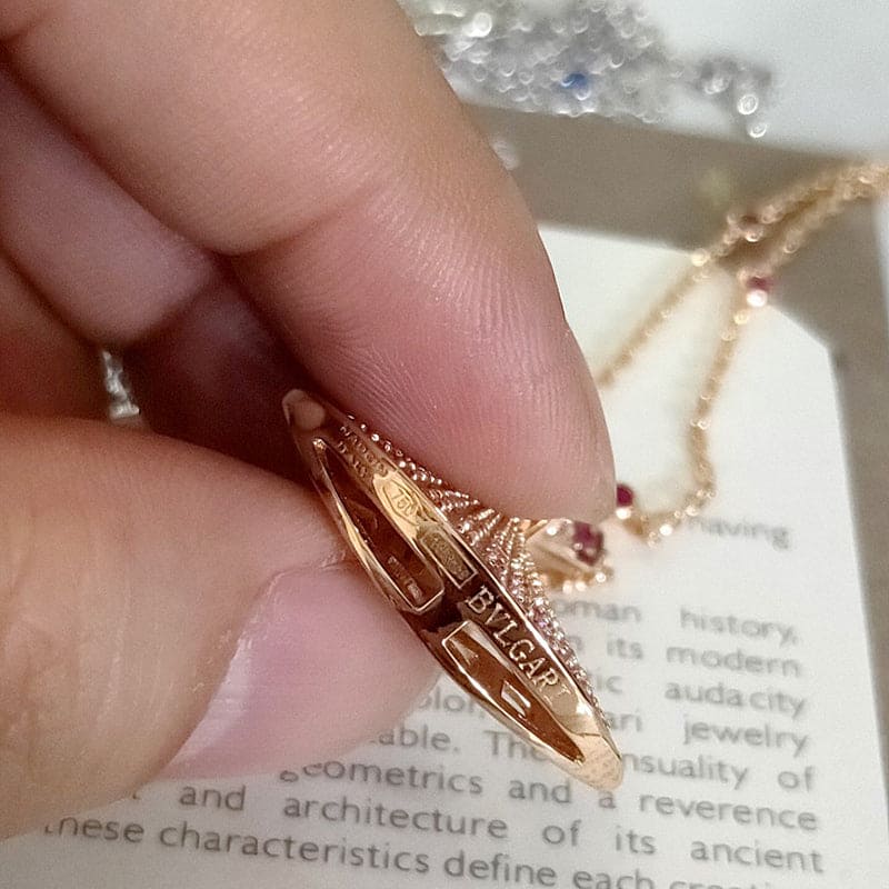 18K BVLGARI DIVAS' DREAM Pink Diamonds Necklace