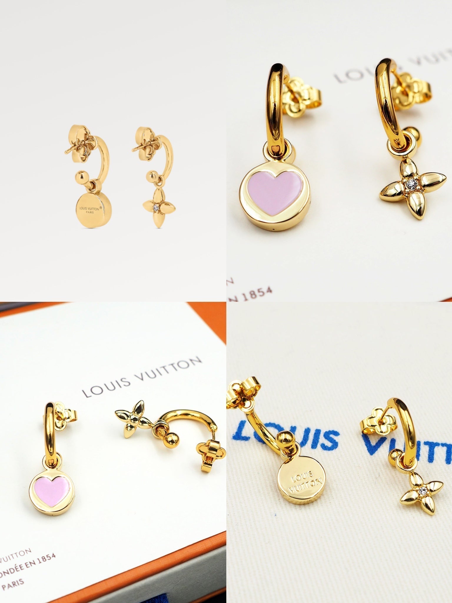 18K Louis Vuitton Iconic Heart Earrings