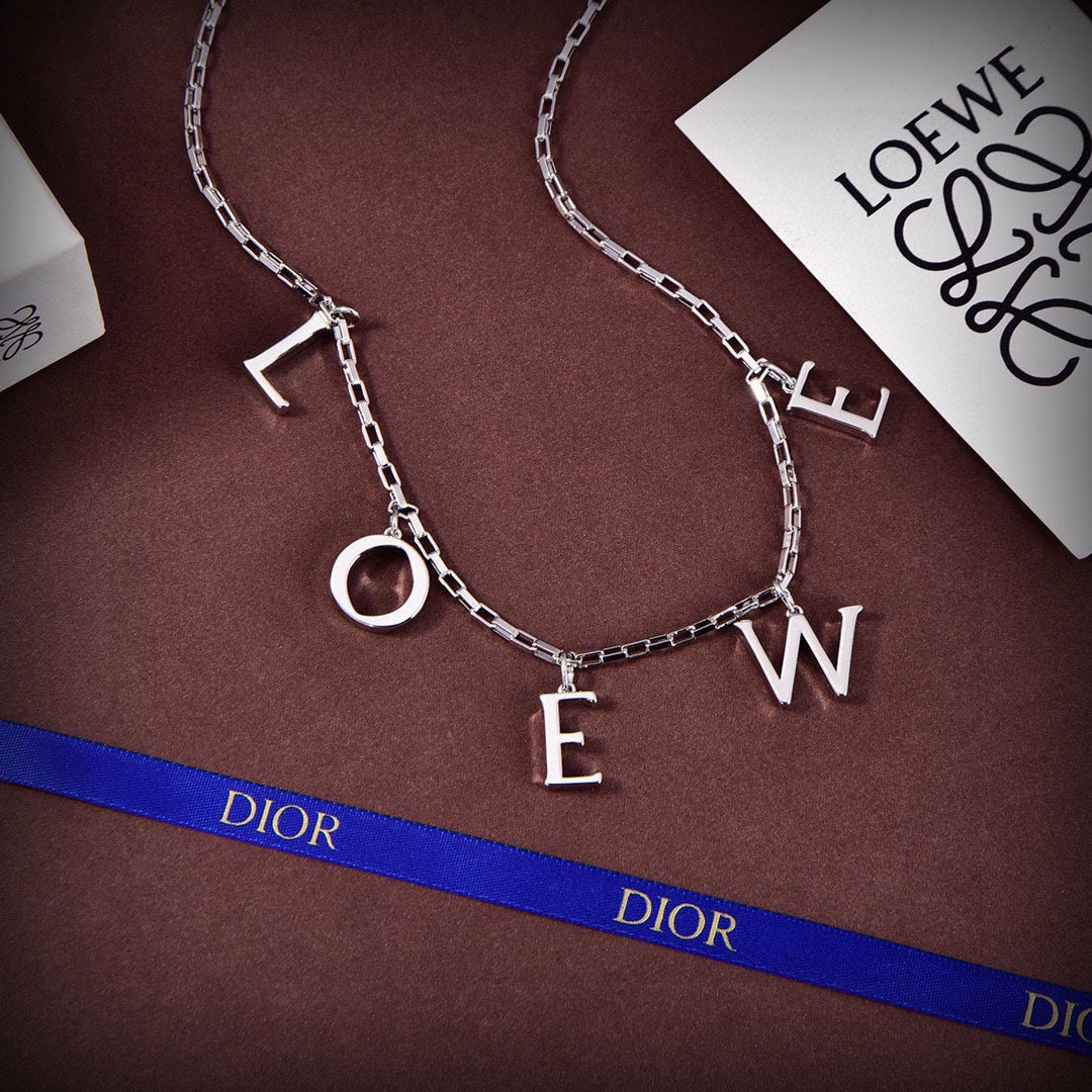 18K LOEWE Anagram Letter Necklace