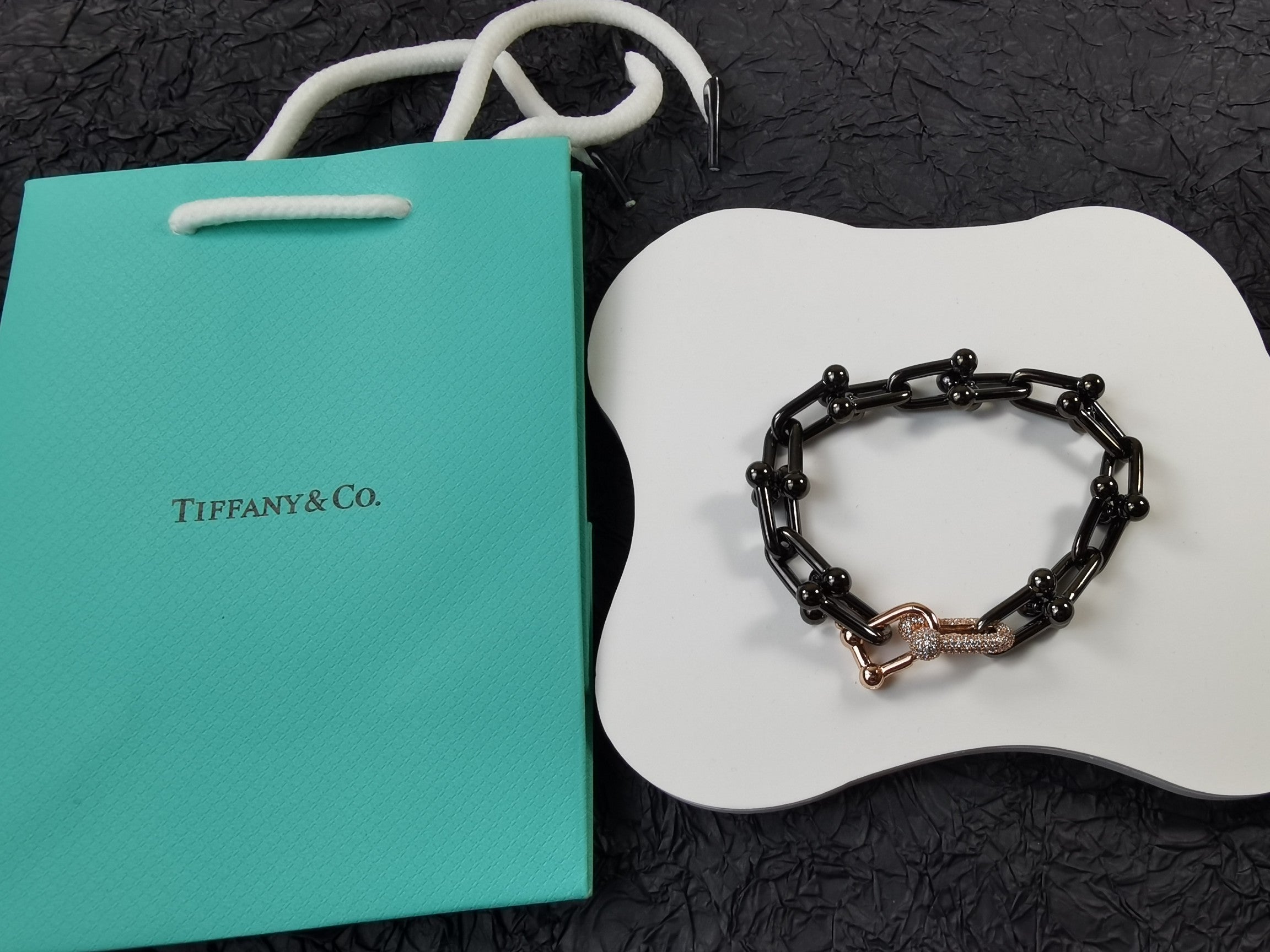 18K Tiffany HardWear Titanium Bracelet