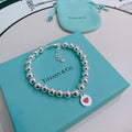 18K Return to Tiffany Red Heart Bead Bracelet