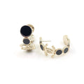 18K  Chanel Black Crystals Earrings