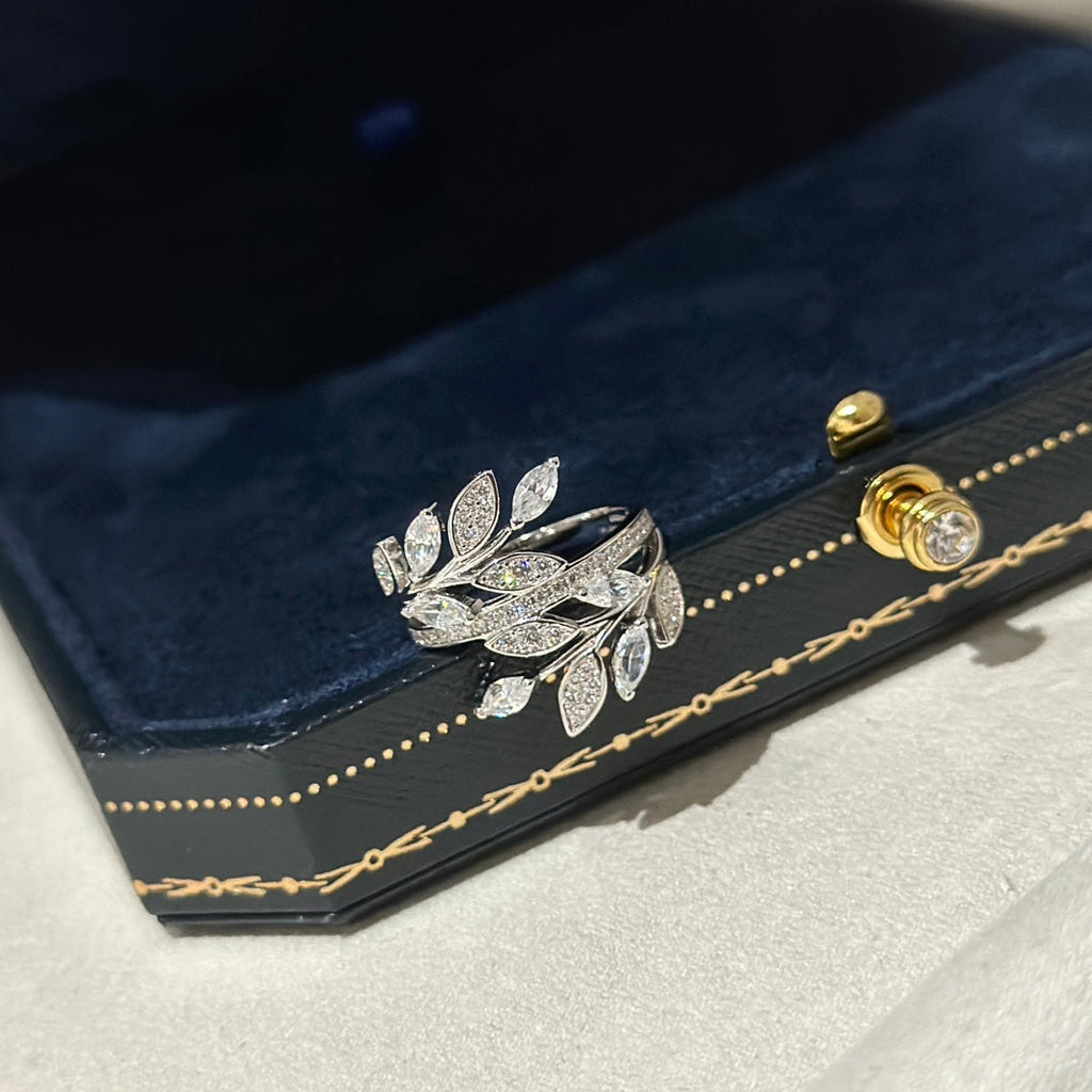 18K Tiffany Victoria Diamond Vine Bypass Ring