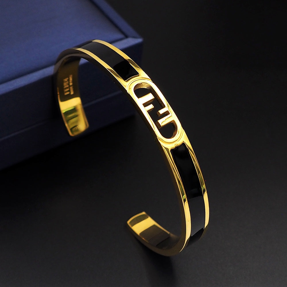 18K Fendi Open Cuff Bracelet