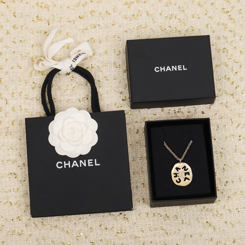 18K  Chanel Script Necklace