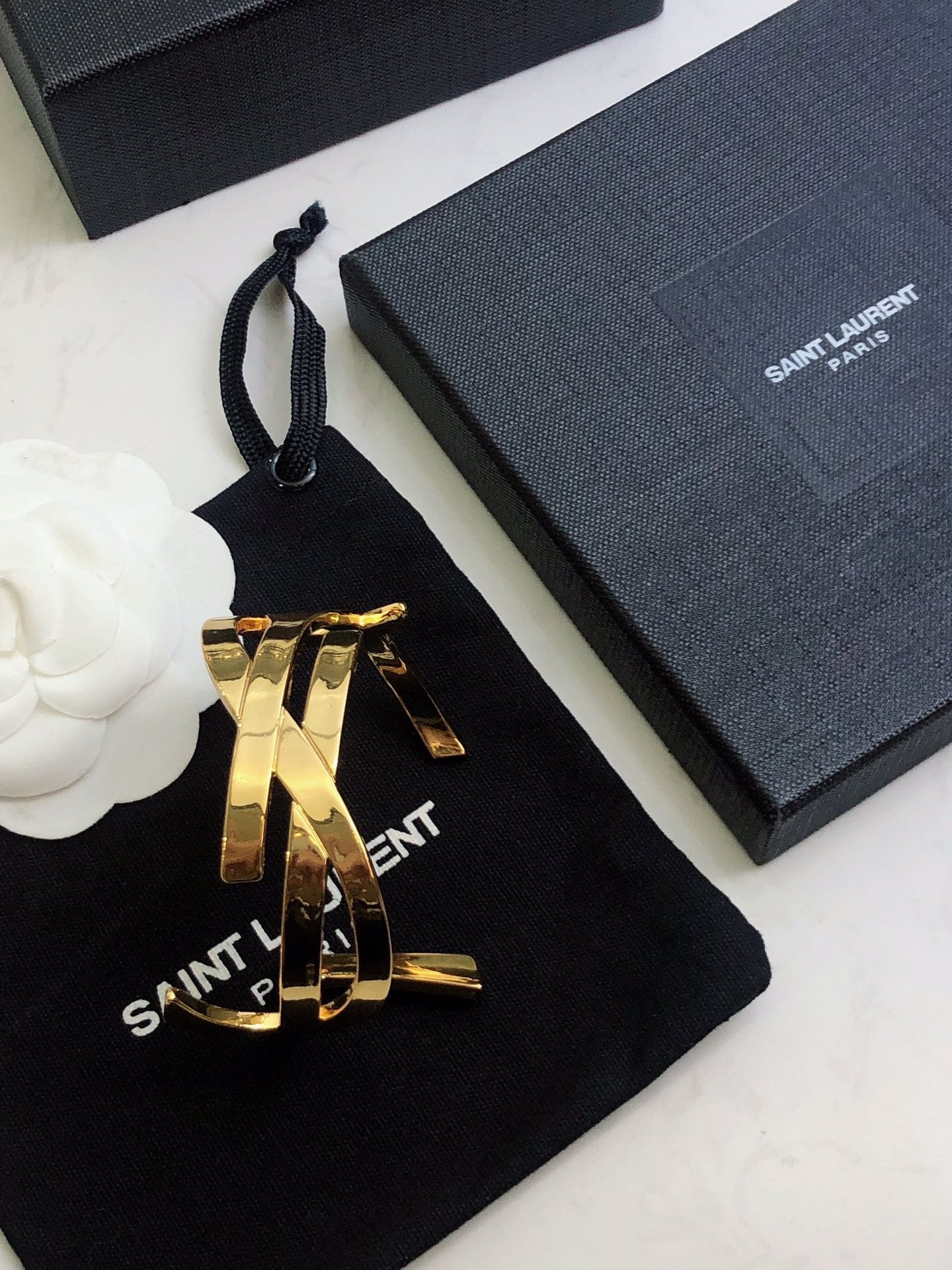 18K YSL Monogram Cuff Bracelet