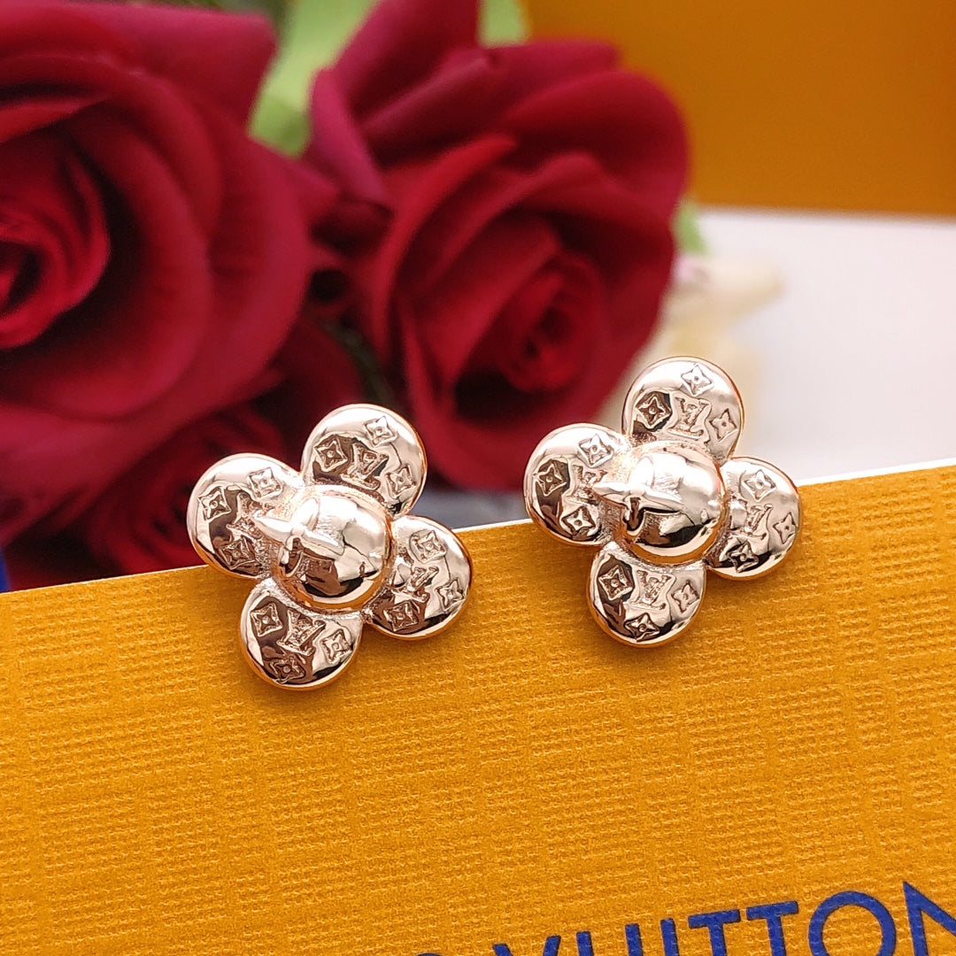 18K Louis Vuitton Vivienne Earrings