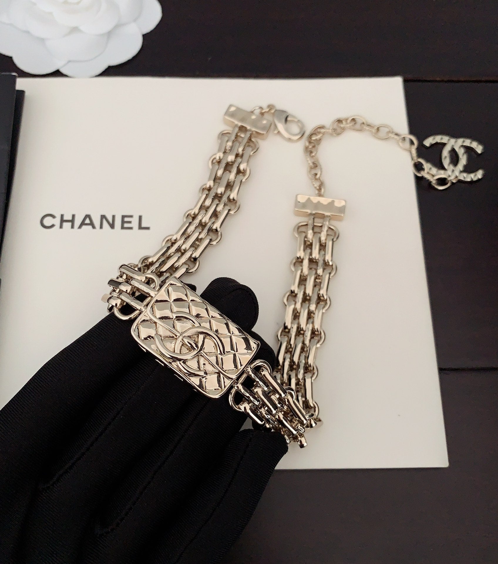 18K  Chanel Gold Chain Necklace