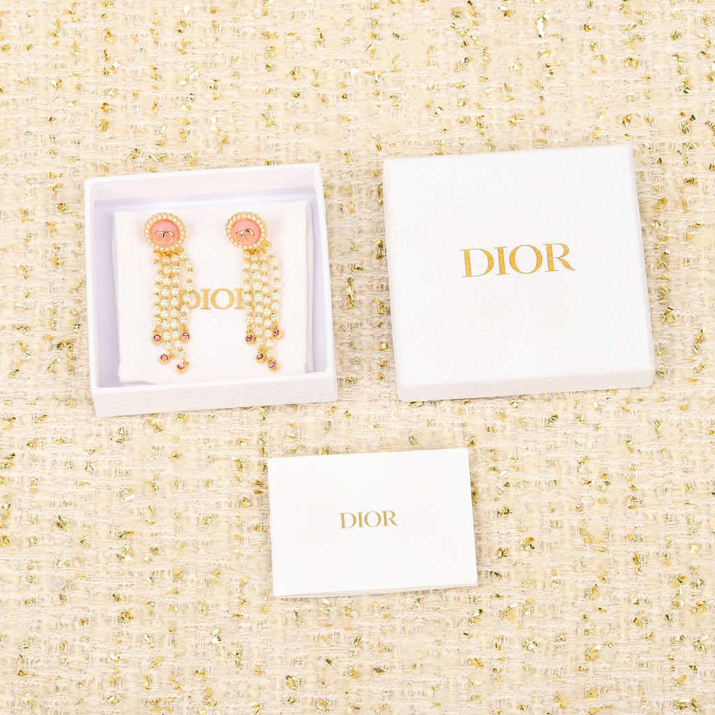 18K Petit Dior Tassel Earrings