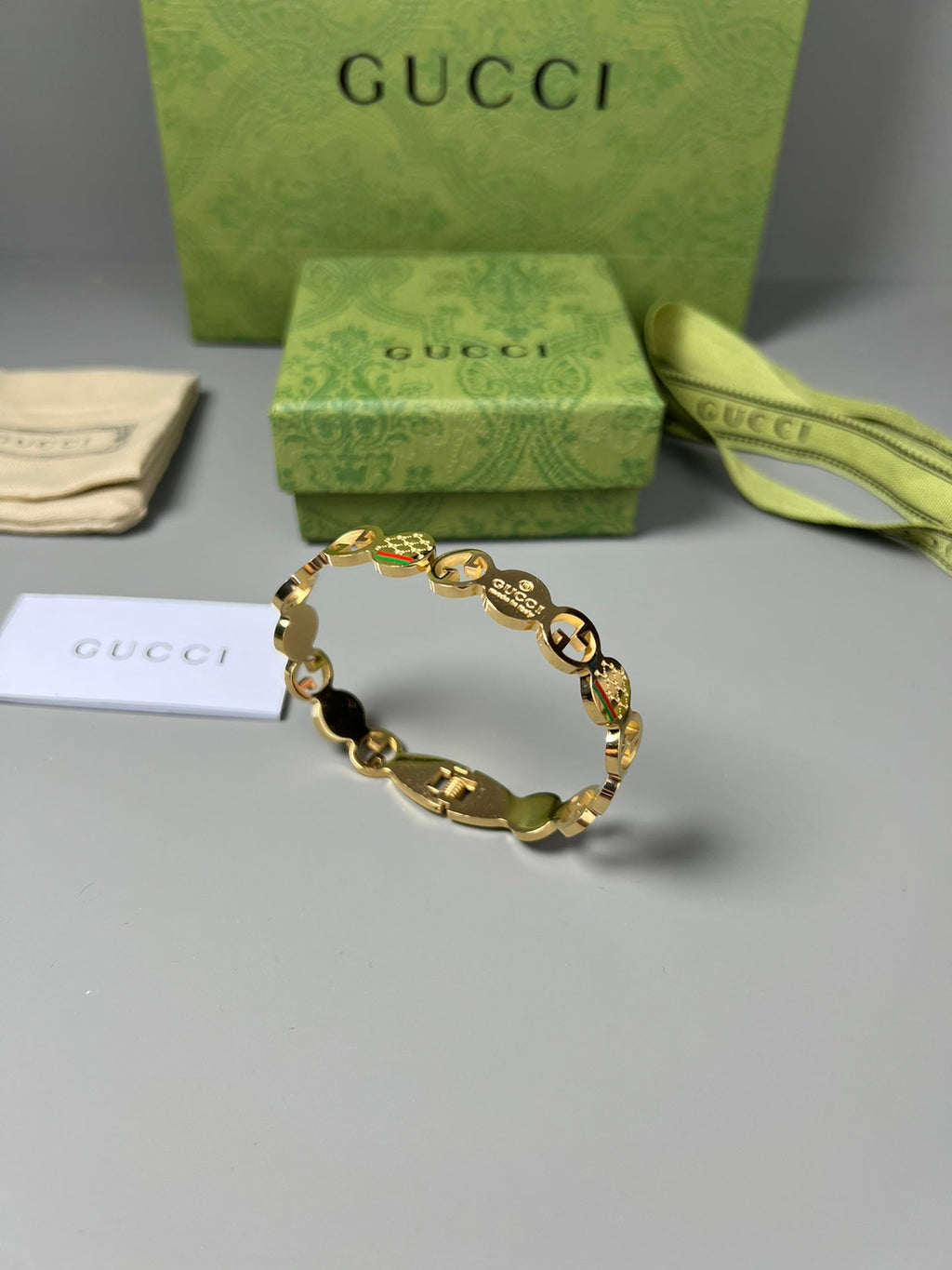 18K Double Gucci Vintage Bracelet