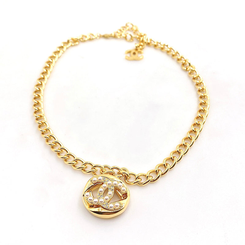 18K  Chanel Diamond Chain Necklace
