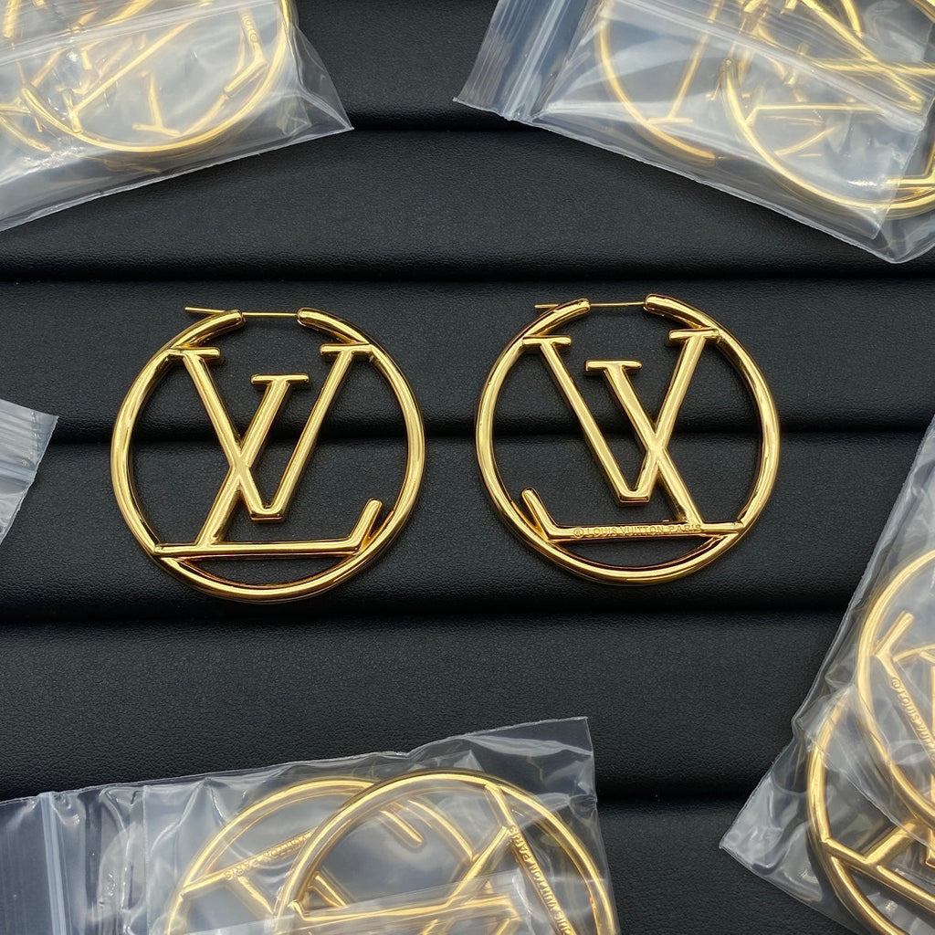 18K Louis Vuitton Louise Hoop Earrings
