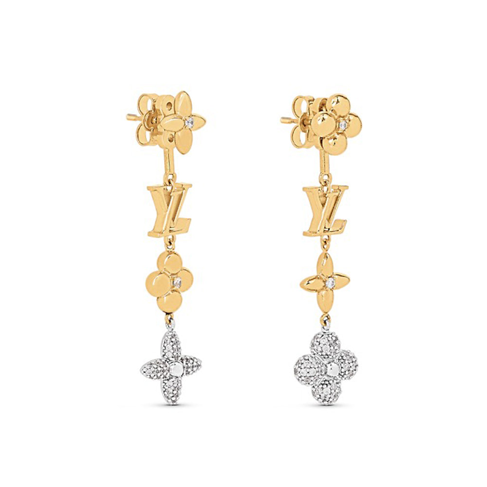 18K Louis Vuitton Monogram Earrings