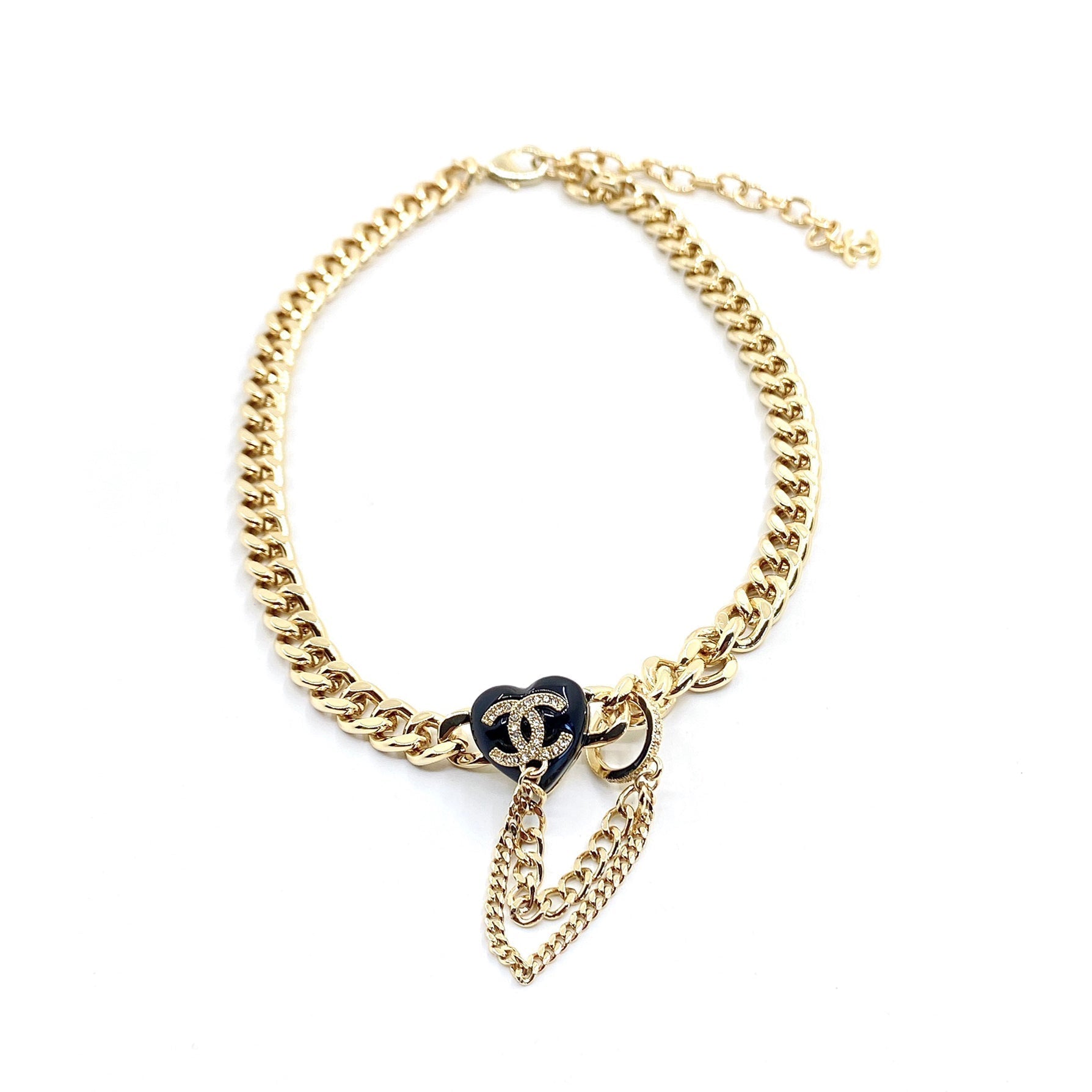 18K  Chanel Black Choker Necklace