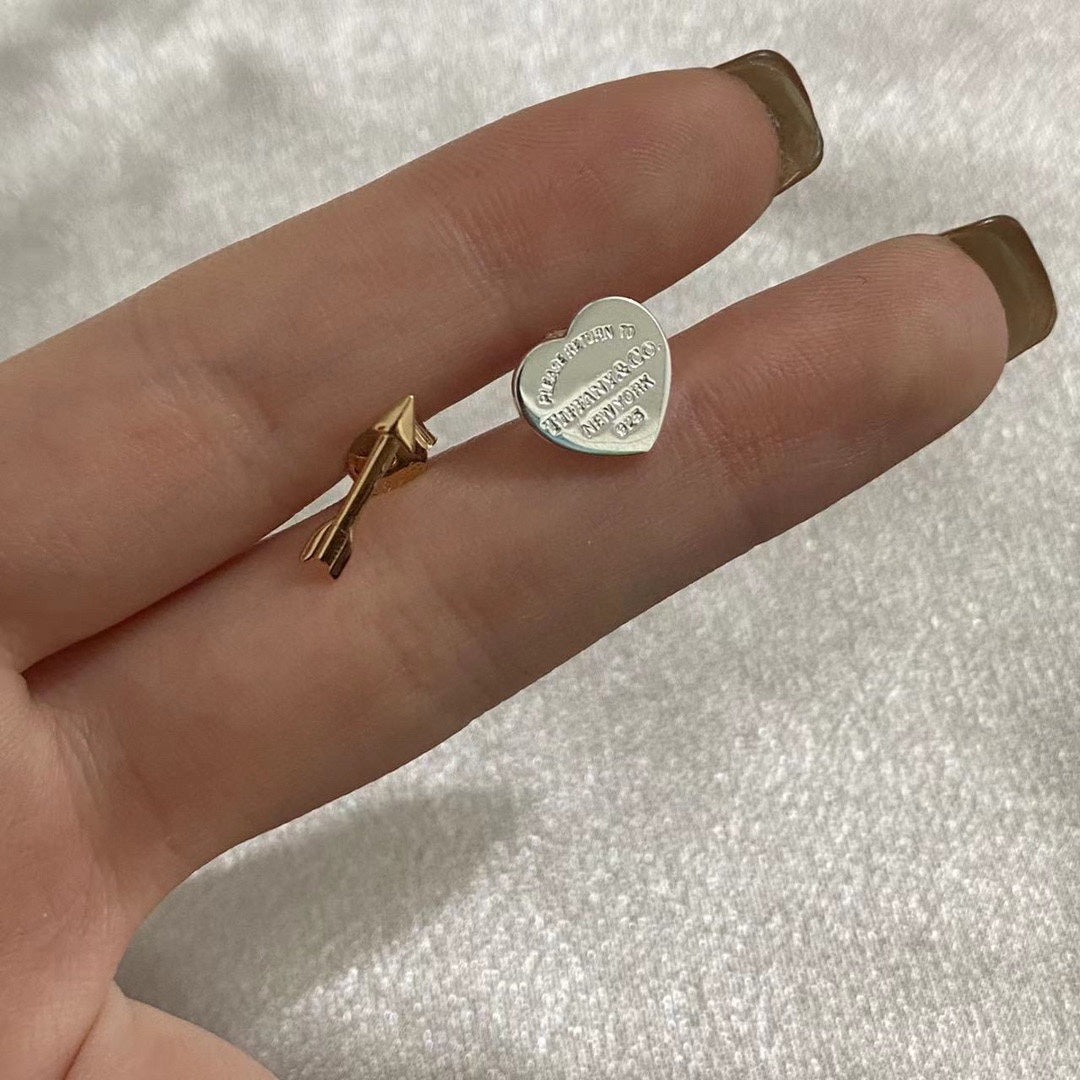 18K Return to Tiffany Lovestruck Heart Tag & Arrow Earrings