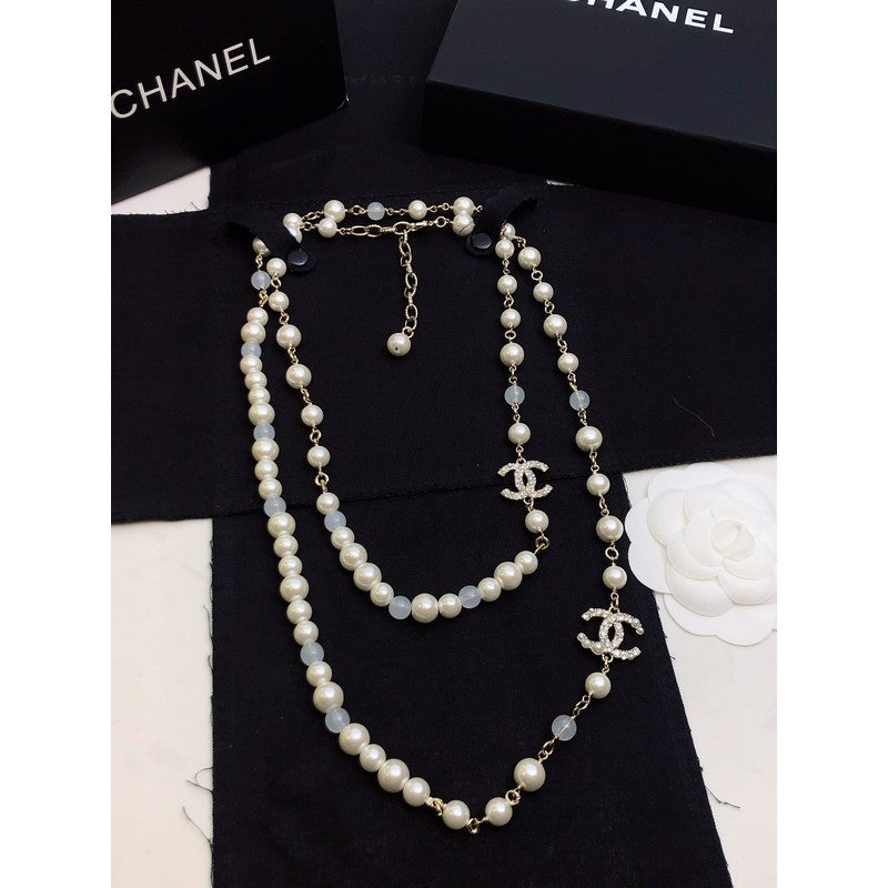 18K  Chanel Long Pearl Necklace