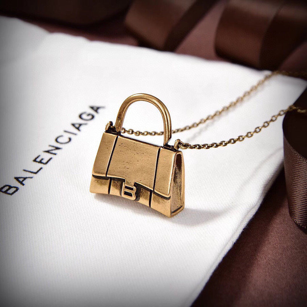 18K Balenciaga Hourglass Bag Necklace