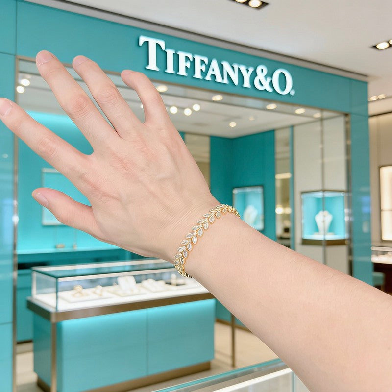18K Return to Tiffany Crystal Rose Gold Bracelet