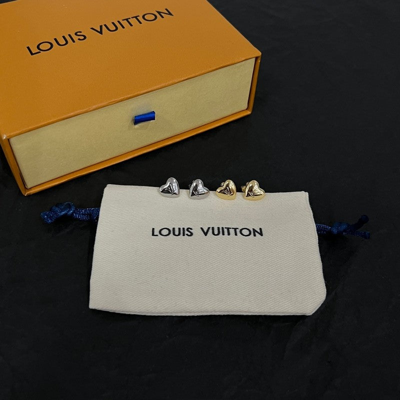 18K Louis Vuitton Heart Earrings