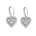 18K Tiffany Heart Diamonds Earrings