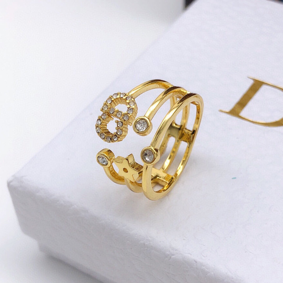 18K Dior Star Diamonds Ring