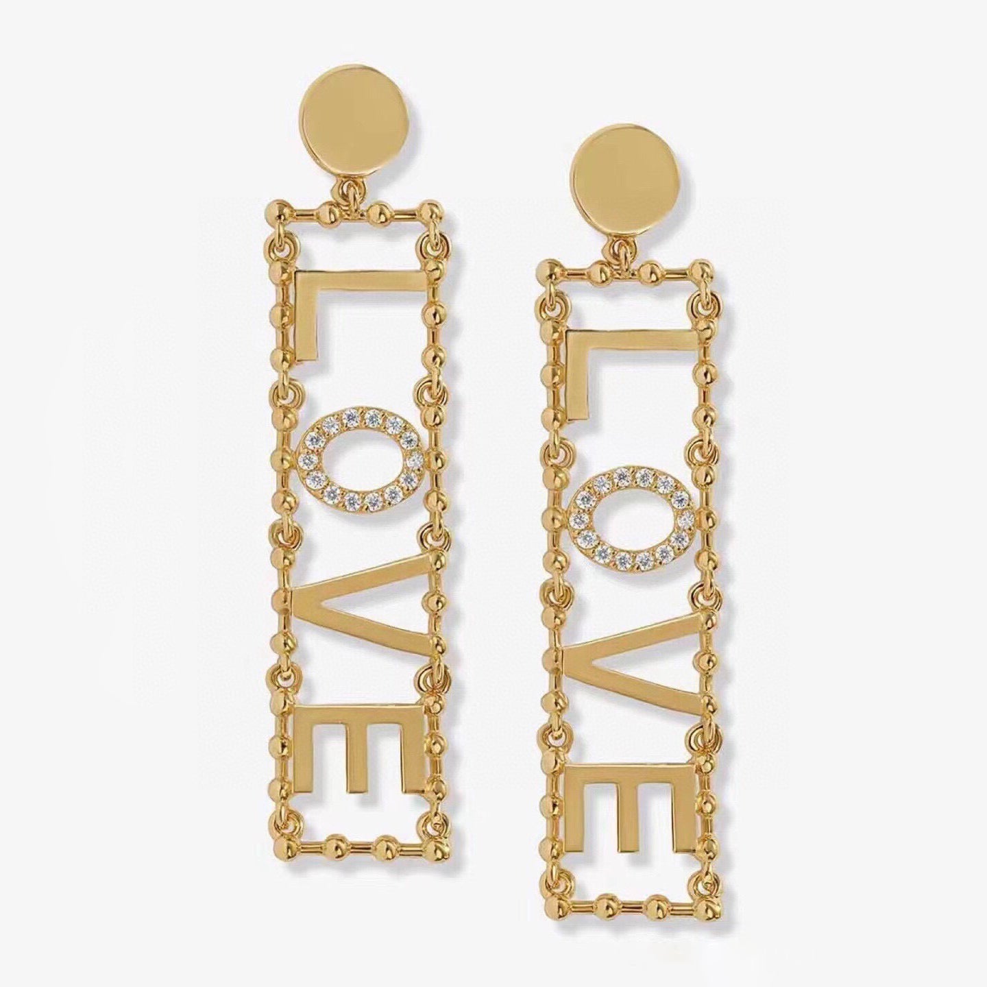 18K Celine LOVE Diamonds Earrings