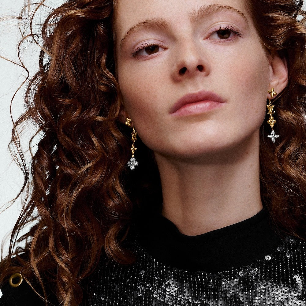 18K Louis Vuitton Monogram Earrings