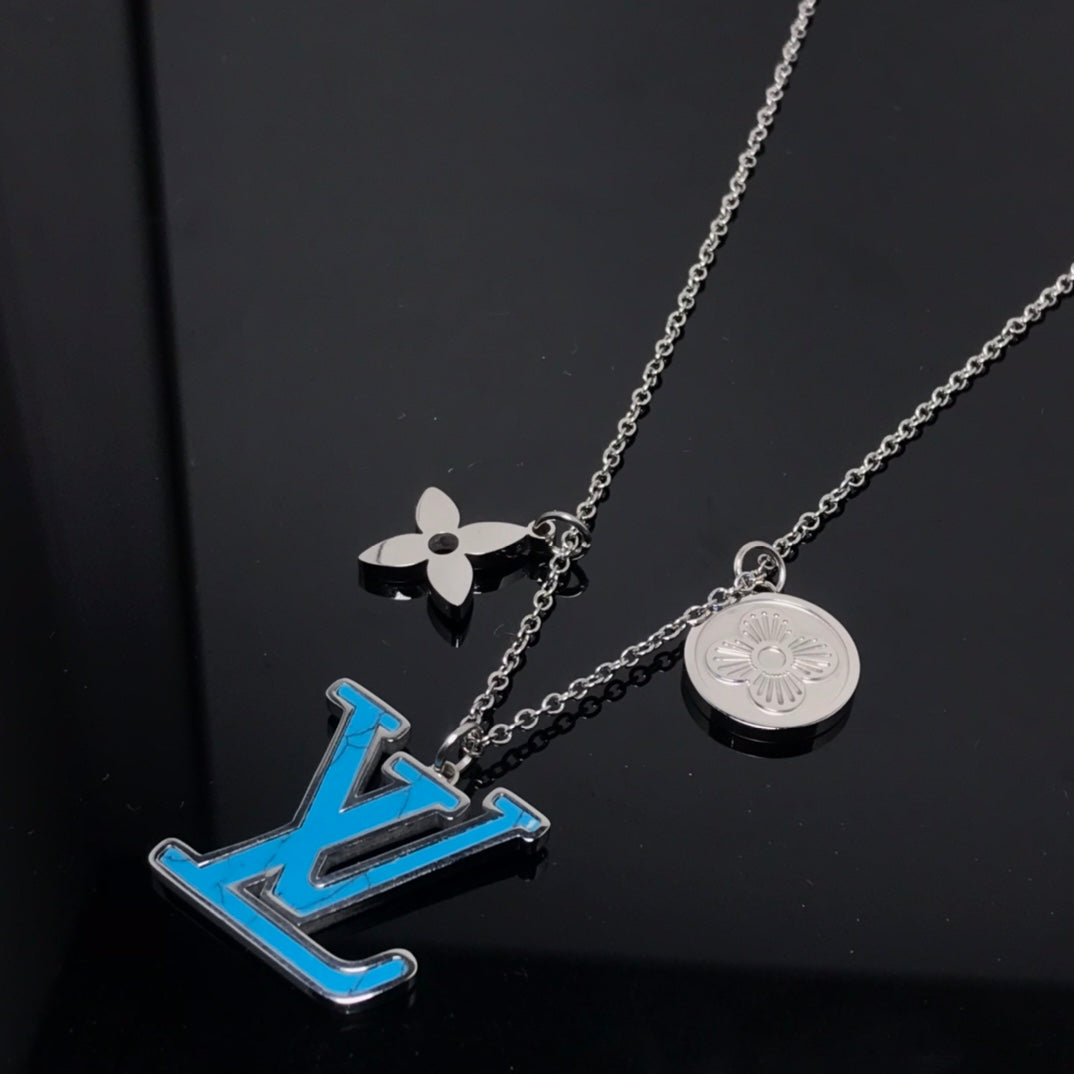 18K Louis Vuitton Blue Turquoise Necklace